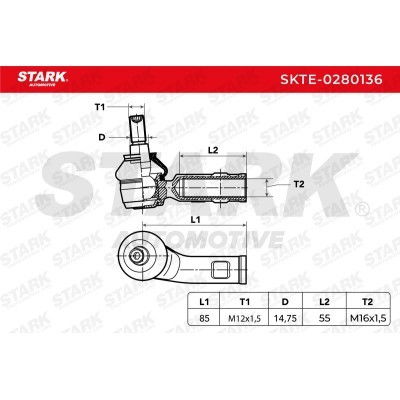 Tie Rod End Stark SKTE-0280136 SKTE-0280136 - photo 4