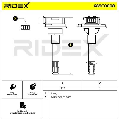 Ignition Coil RIDEX 689C0008 689C0008 - photo 4