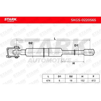 Gas Spring, boot-/cargo area Stark SKGS-0220565 SKGS-0220565 - photo 7