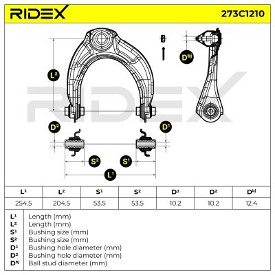 Control Arm RIDEX 273C1210 273C1210 - photo 6