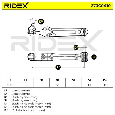 Control Arm RIDEX 273C0410 273C0410 - photo 6