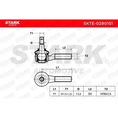 Tie Rod End Stark SKTE-0280151 SKTE-0280151 - photo 6