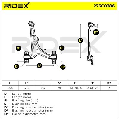 Control Arm RIDEX 273C0386 273C0386 - photo 4