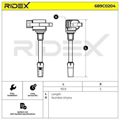 Ignition Coil RIDEX 689C0204 689C0204 - photo 6