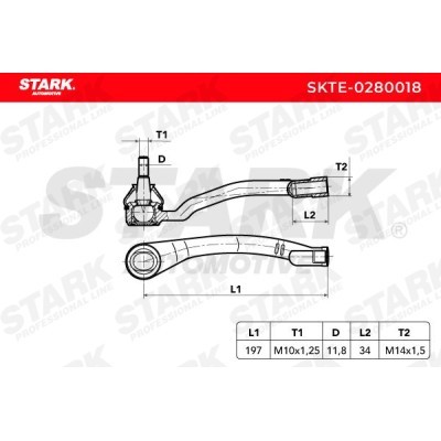 Tie Rod End Stark SKTE-0280018 SKTE-0280018 - photo 8