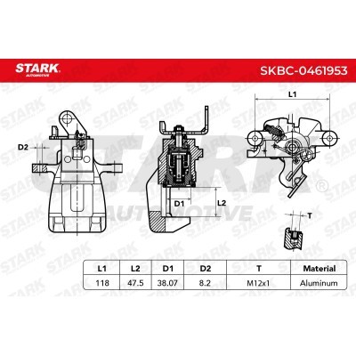 Brake Caliper Stark SKBC-0461953 SKBC-0461953 - photo 3