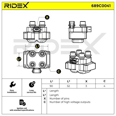 Ignition Coil RIDEX 689C0041 689C0041 - photo 4