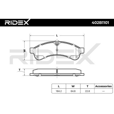 Brake Pads Set RIDEX 402B1101 402B1101 - photo 6