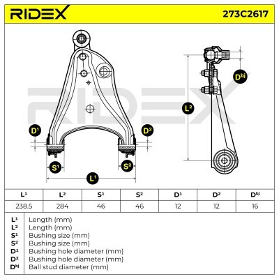 Control Arm RIDEX 273C2617 273C2617 - photo 7