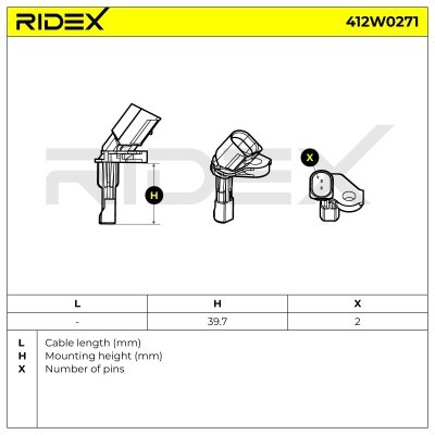 ABS Sensor RIDEX 412W0271 412W0271 - photo 6