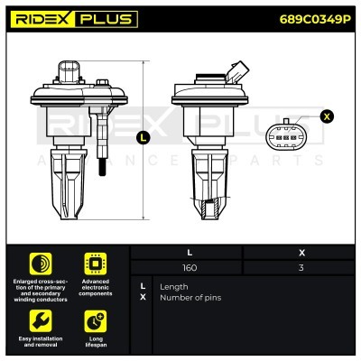 Ignition Coil RIDEX 689C0349P 689C0349P - photo 9