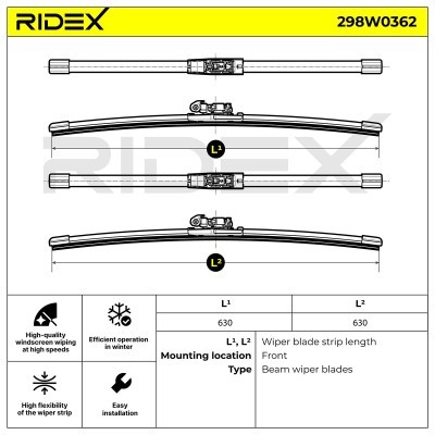 Wiper Blade RIDEX 298W0362 298W0362 - photo 7