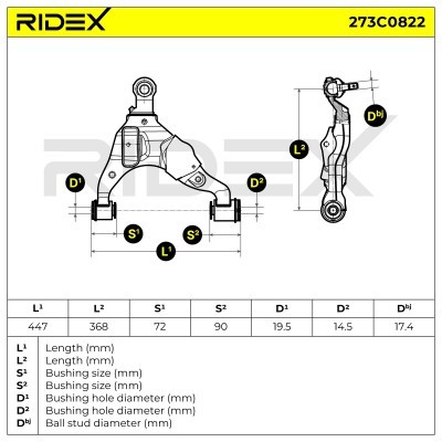 Control Arm RIDEX 273C0822 273C0822 - photo 6