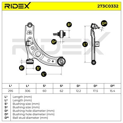 Control Arm RIDEX 273C0332 273C0332 - photo 5