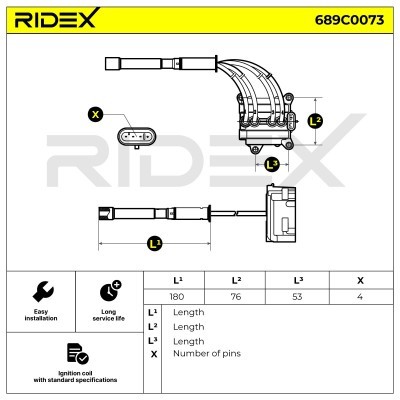 Ignition Coil RIDEX 689C0073 689C0073 - photo 7