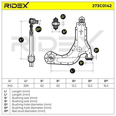 Control Arm RIDEX 273C0142 273C0142 - photo 5