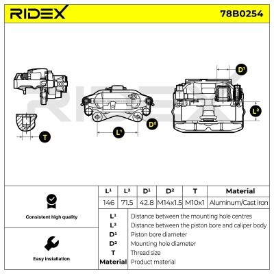 Brake Caliper RIDEX 78B0254 78B0254 - photo 7