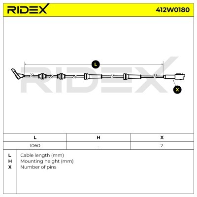 ABS Sensor RIDEX 412W0180 412W0180 - photo 7