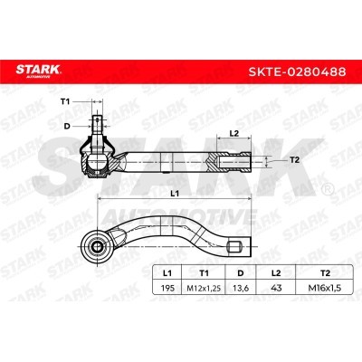 Tie Rod End Stark SKTE-0280488 SKTE-0280488 - photo 8
