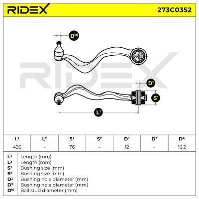 Control Arm RIDEX 273C0352 273C0352 - photo 7