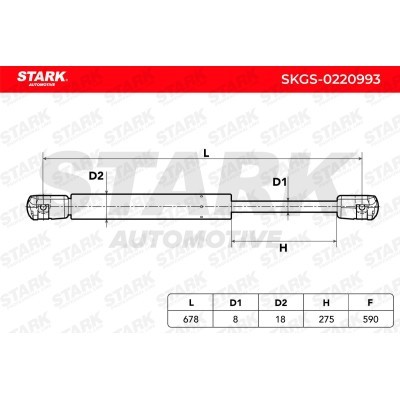 Gas Spring, boot-/cargo area Stark SKGS-0220993 SKGS-0220993 - photo 6