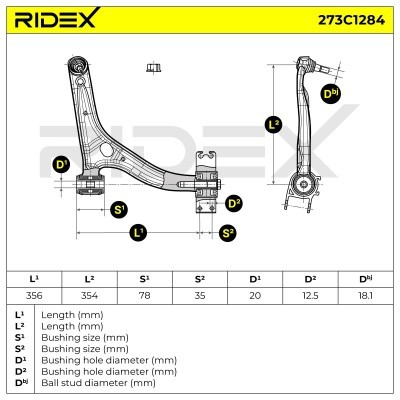 Control Arm RIDEX 273C1284 273C1284 - photo 7