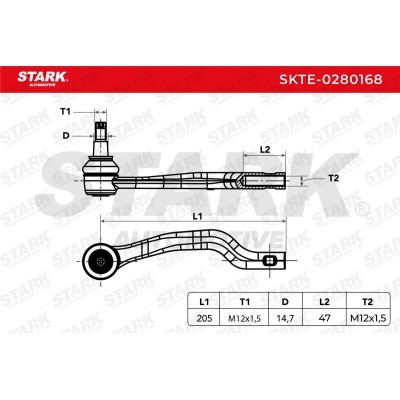 Tie Rod End Stark SKTE-0280168 SKTE-0280168 - photo 4
