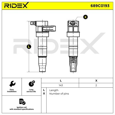 Ignition Coil RIDEX 689C0193 689C0193 - photo 4