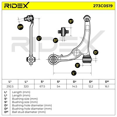 Control Arm RIDEX 273C0519 273C0519 - photo 5