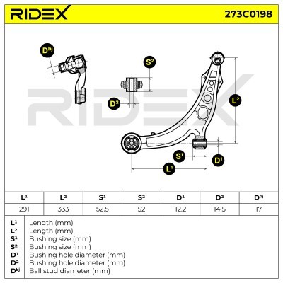 Control Arm RIDEX 273C0198 273C0198 - photo 8