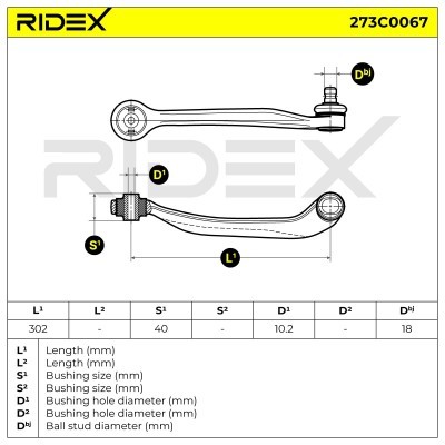 Control Arm RIDEX 273C0067 273C0067 - photo 7