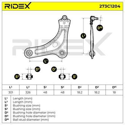 Control Arm RIDEX 273C1204 273C1204 - photo 5