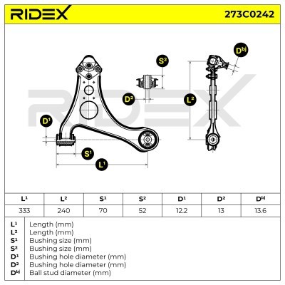 Control Arm RIDEX 273C0242 273C0242 - photo 9