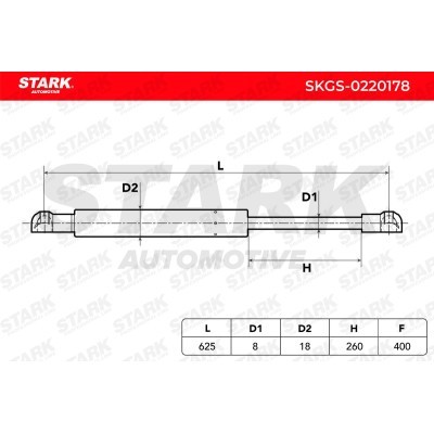 Gas Spring, boot-/cargo area Stark SKGS-0220178 SKGS-0220178 - photo 3