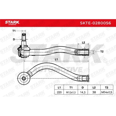 Tie Rod End Stark SKTE-0280056 SKTE-0280056 - photo 5