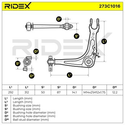 Control Arm RIDEX 273C1016 273C1016 - photo 6