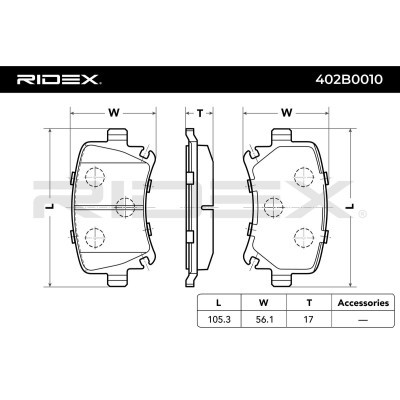 Brake Pads Set RIDEX 402B0010 402B0010 - photo 6