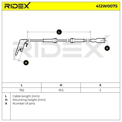 ABS Sensor RIDEX 412W0075 412W0075 - photo 6