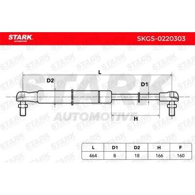 Gas Spring, boot-/cargo area Stark SKGS-0220303 SKGS-0220303 - photo 5