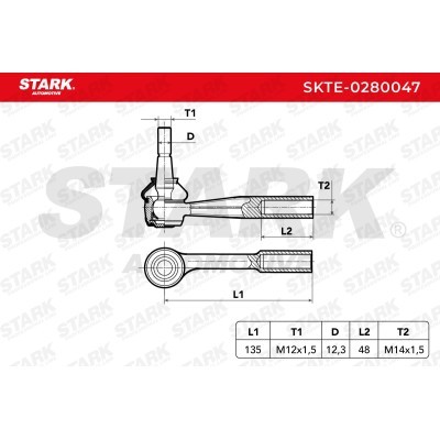 Tie Rod End Stark SKTE-0280047 SKTE-0280047 - photo 6
