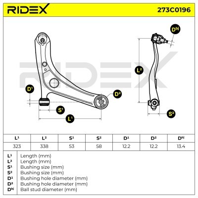 Control Arm RIDEX 273C0196 273C0196 - photo 8