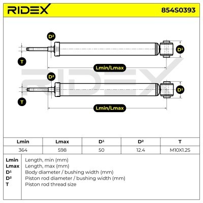 Shock Absorber RIDEX 854S0393 854S0393 - photo 5
