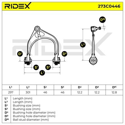 Control Arm RIDEX 273C0446 273C0446 - photo 8