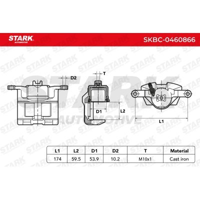Brake Caliper Stark SKBC-0460866 SKBC-0460866 - photo 5