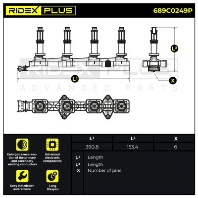 Ignition Coil RIDEX 689C0249P 689C0249P - photo 8