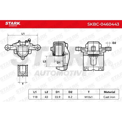 Brake Caliper Stark SKBC-0460443 SKBC-0460443 - photo 7