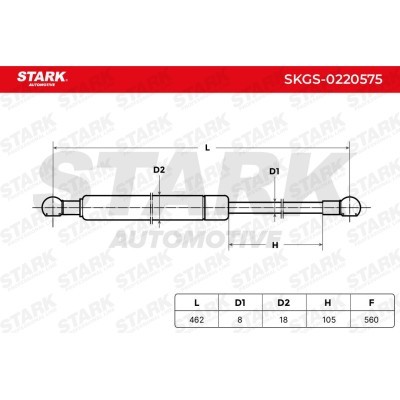 Gas Spring, boot-/cargo area Stark SKGS-0220575 SKGS-0220575 - photo 5