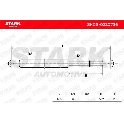Gas Spring, boot-/cargo area Stark SKGS-0220736 SKGS-0220736 - photo 6