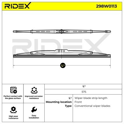Wiper Blade RIDEX 298W0113 298W0113 - photo 6