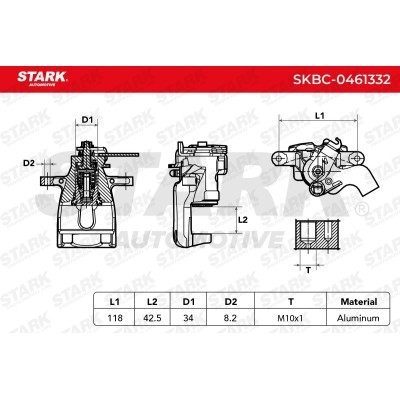 Brake Caliper Stark SKBC-0461332 SKBC-0461332 - photo 5
